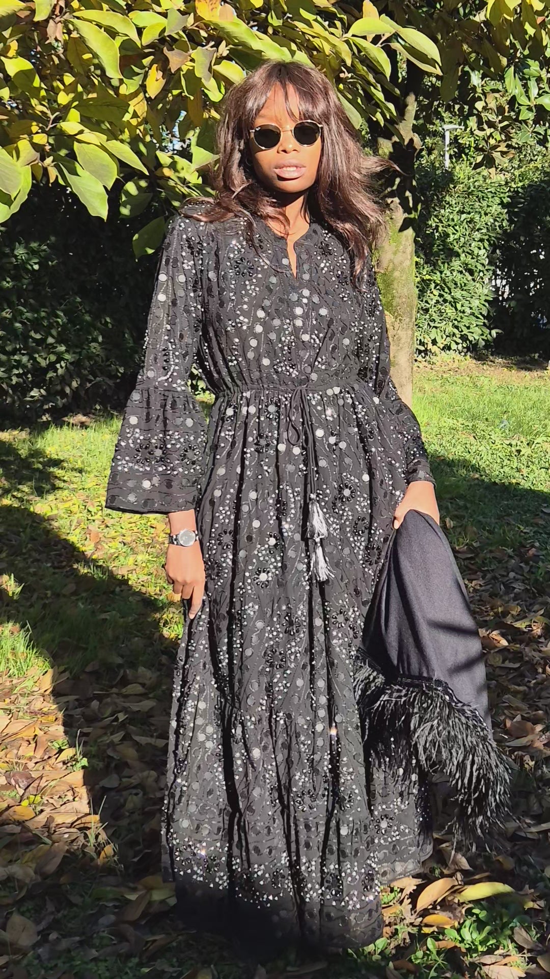 NURIA LONG DRESS BLACK