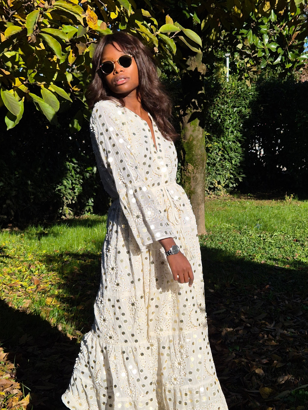 NURIA LONG DRESS WHITE