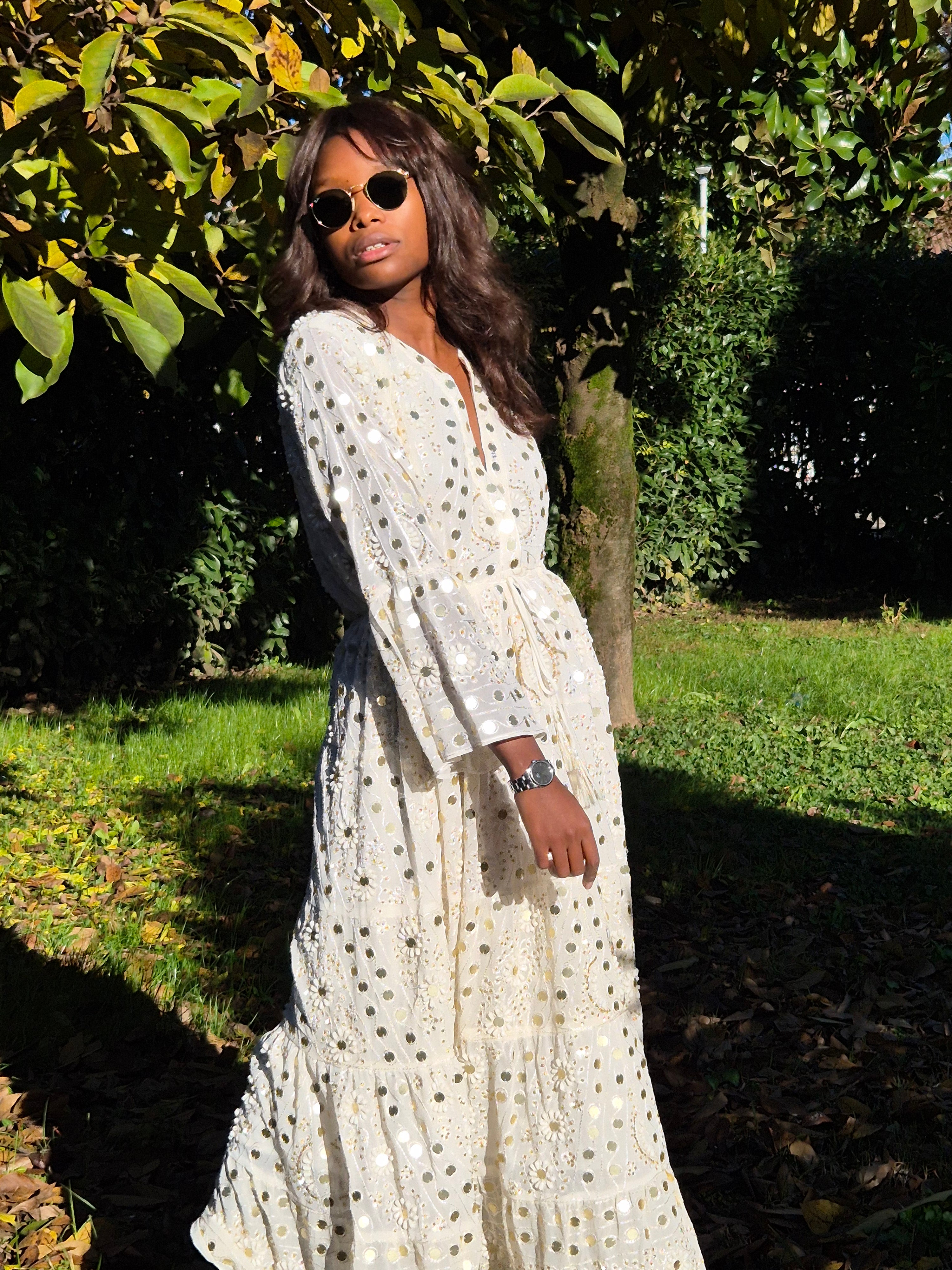 NURIA LONG DRESS WHITE