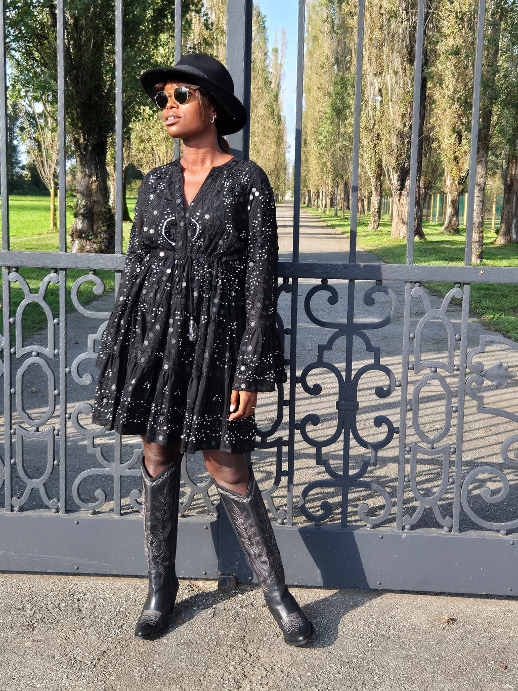 NURIA TUNIC DRESS BLACK