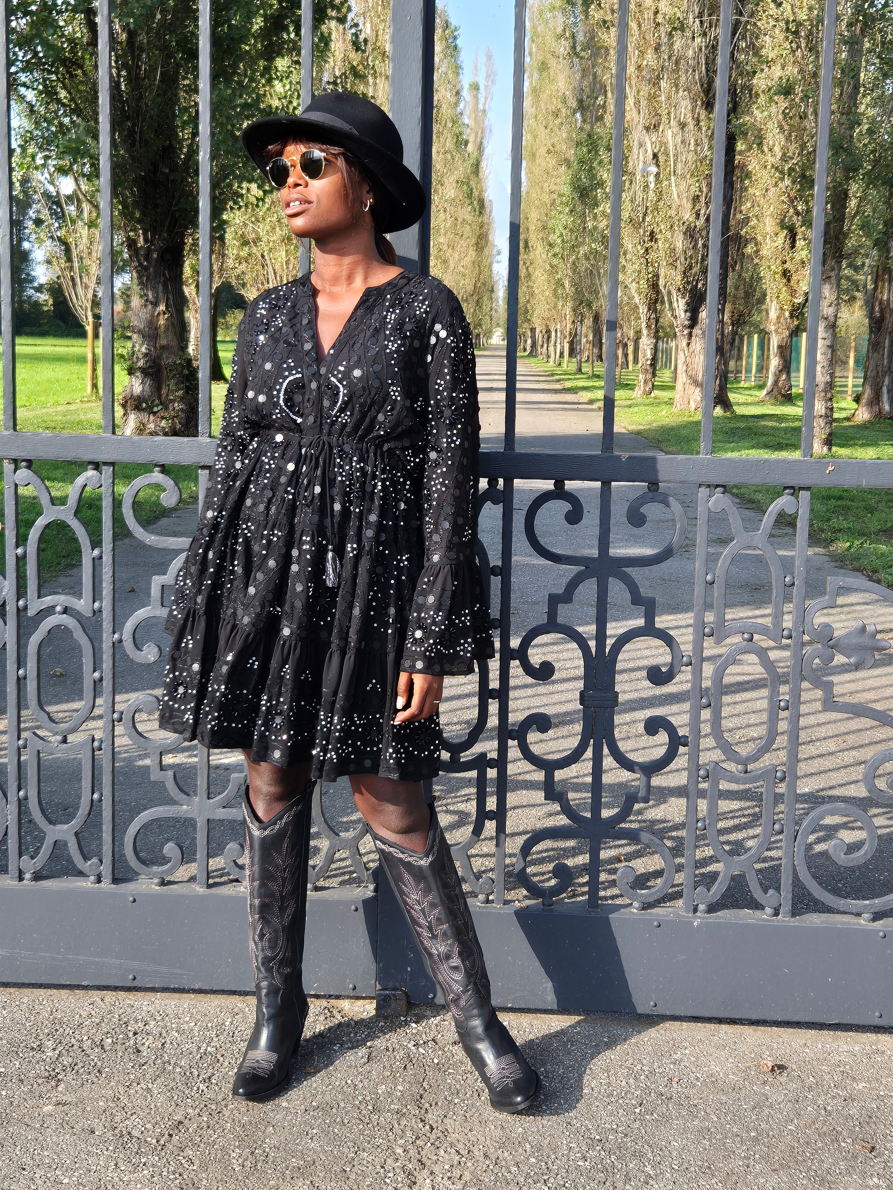 NURIA TUNIC DRESS BLACK