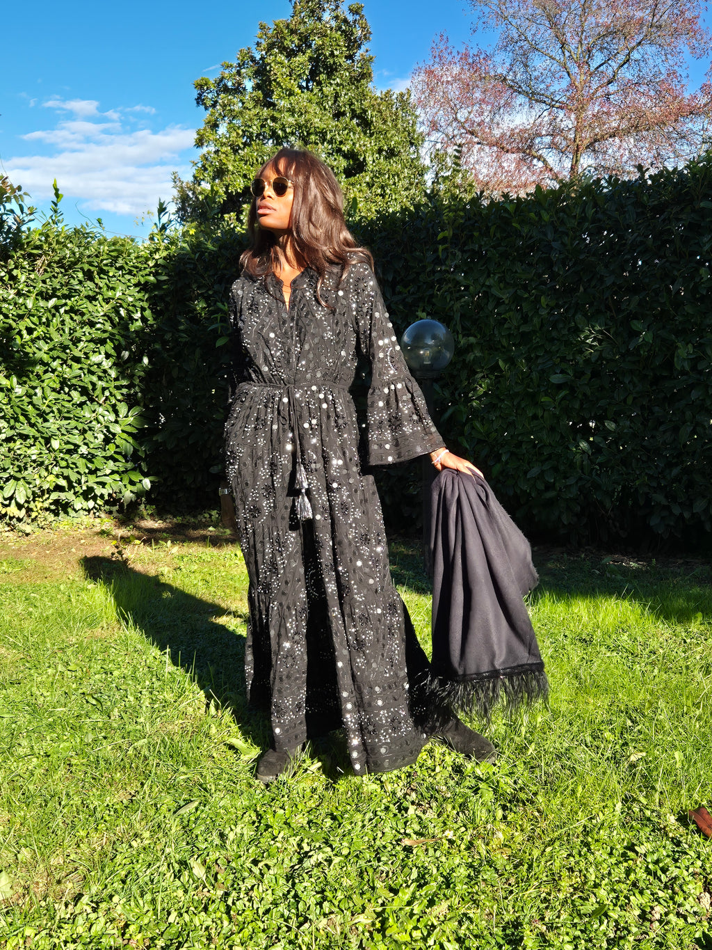 NURIA LONG DRESS BLACK