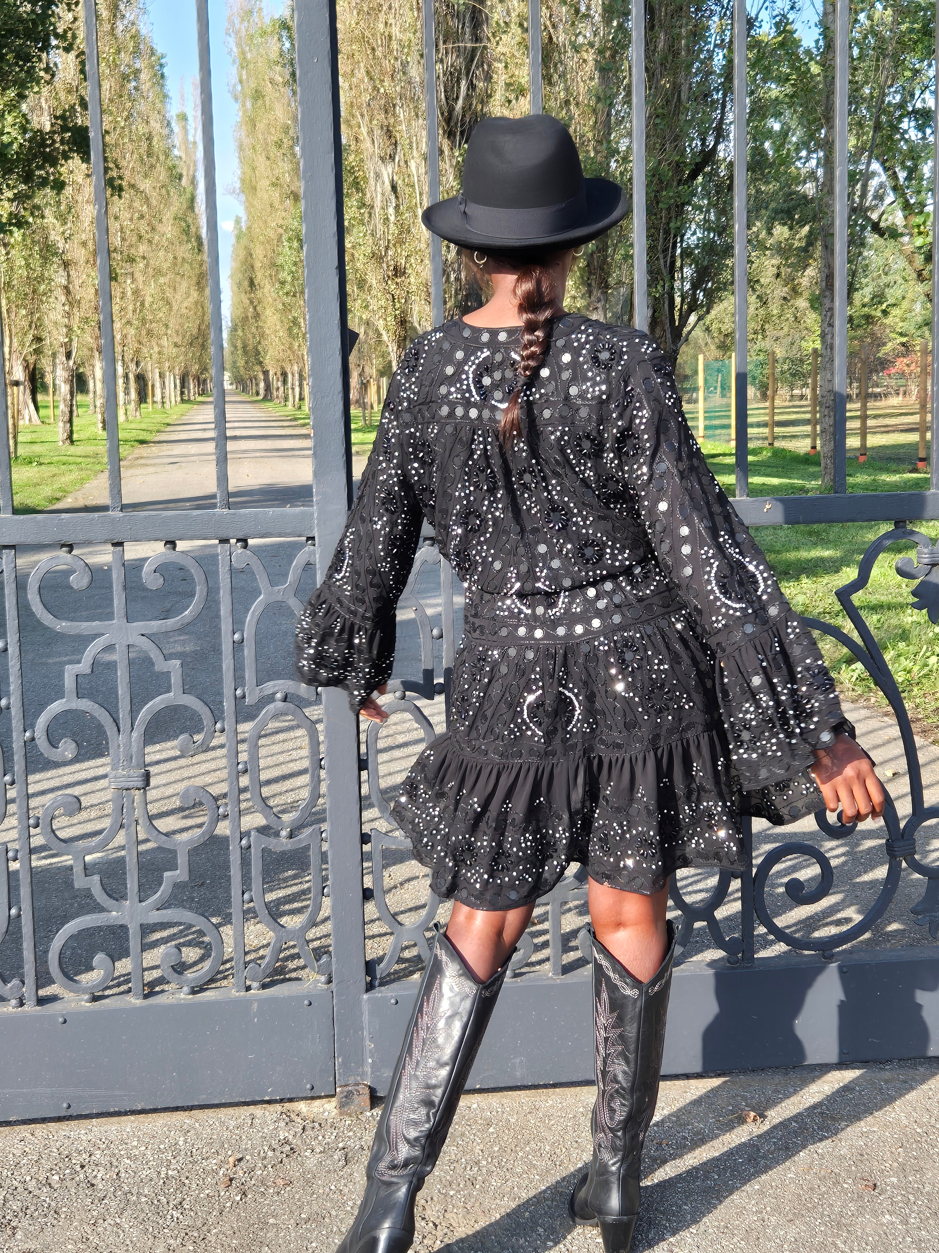 NURIA TUNIC DRESS BLACK