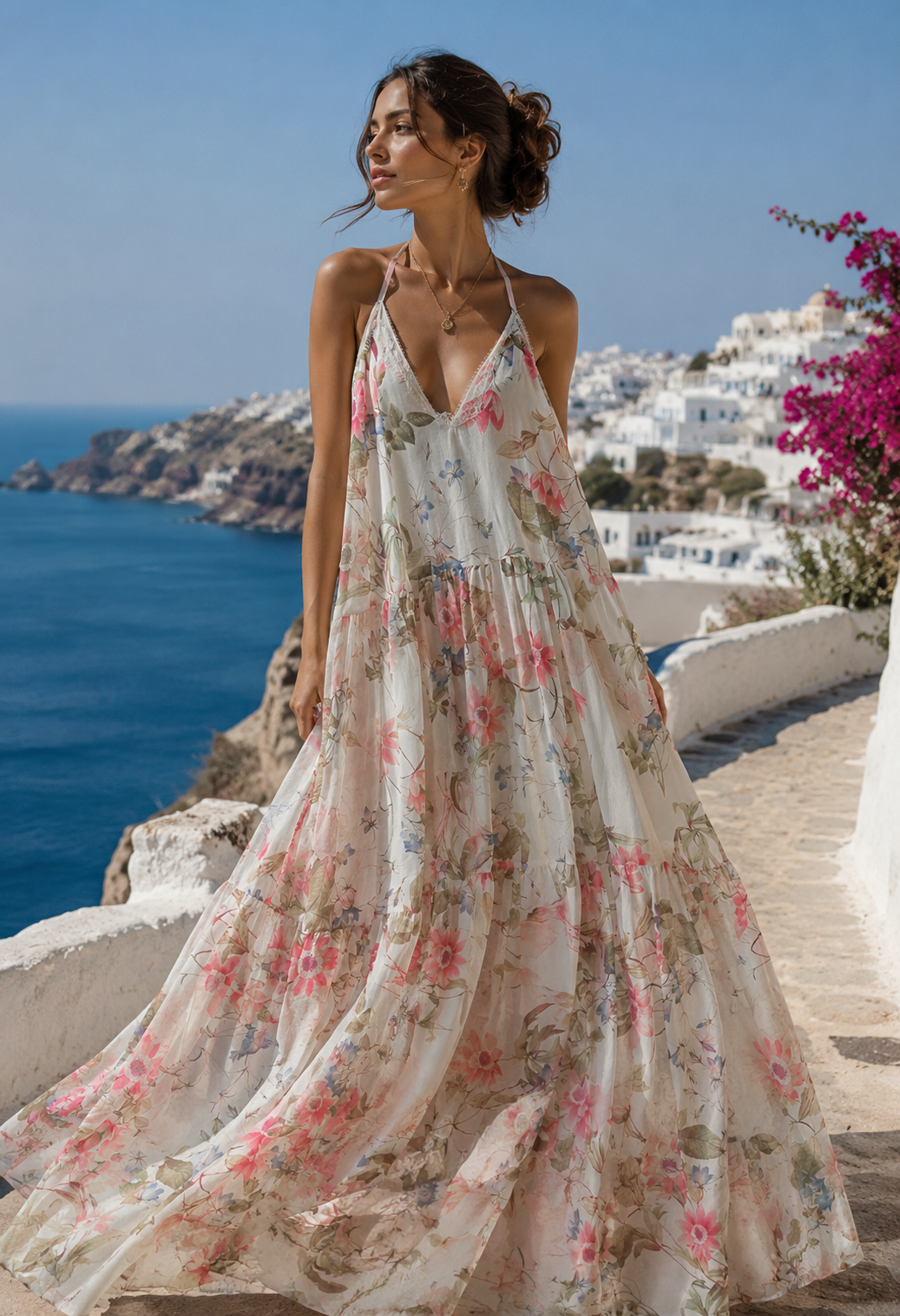 FLOWER LONG DRESS
