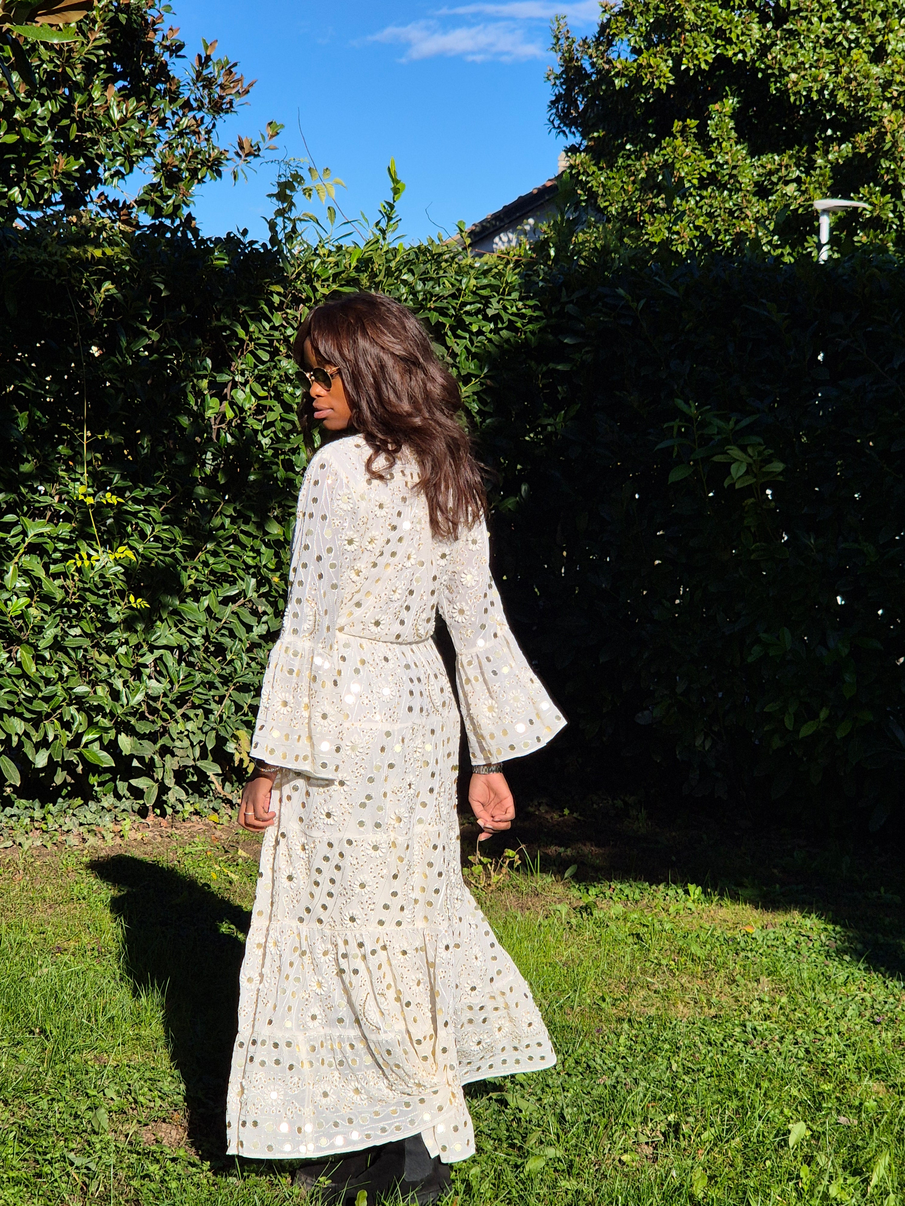 NURIA LONG DRESS WHITE