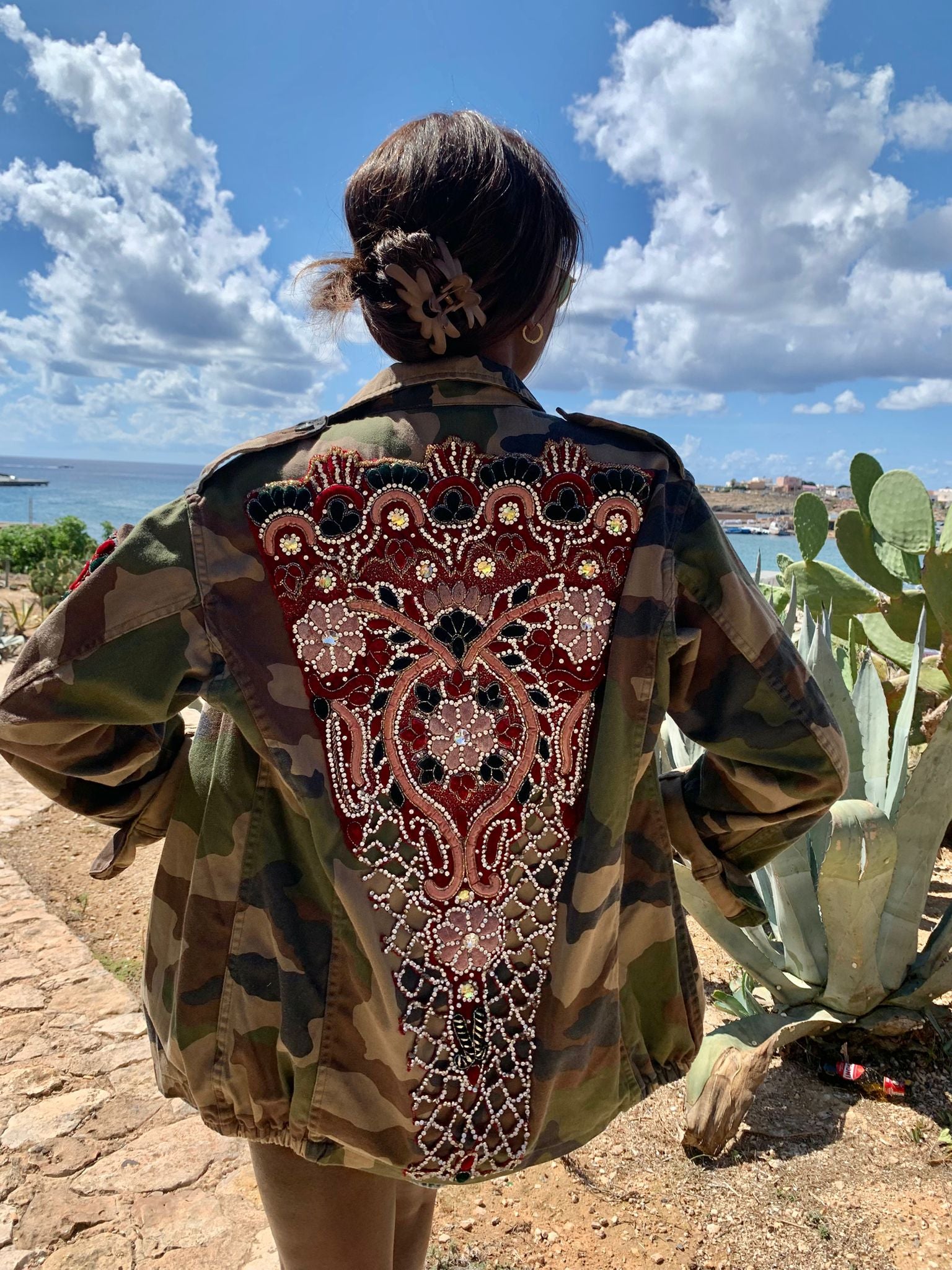Giacca Militare Camuflage Sari