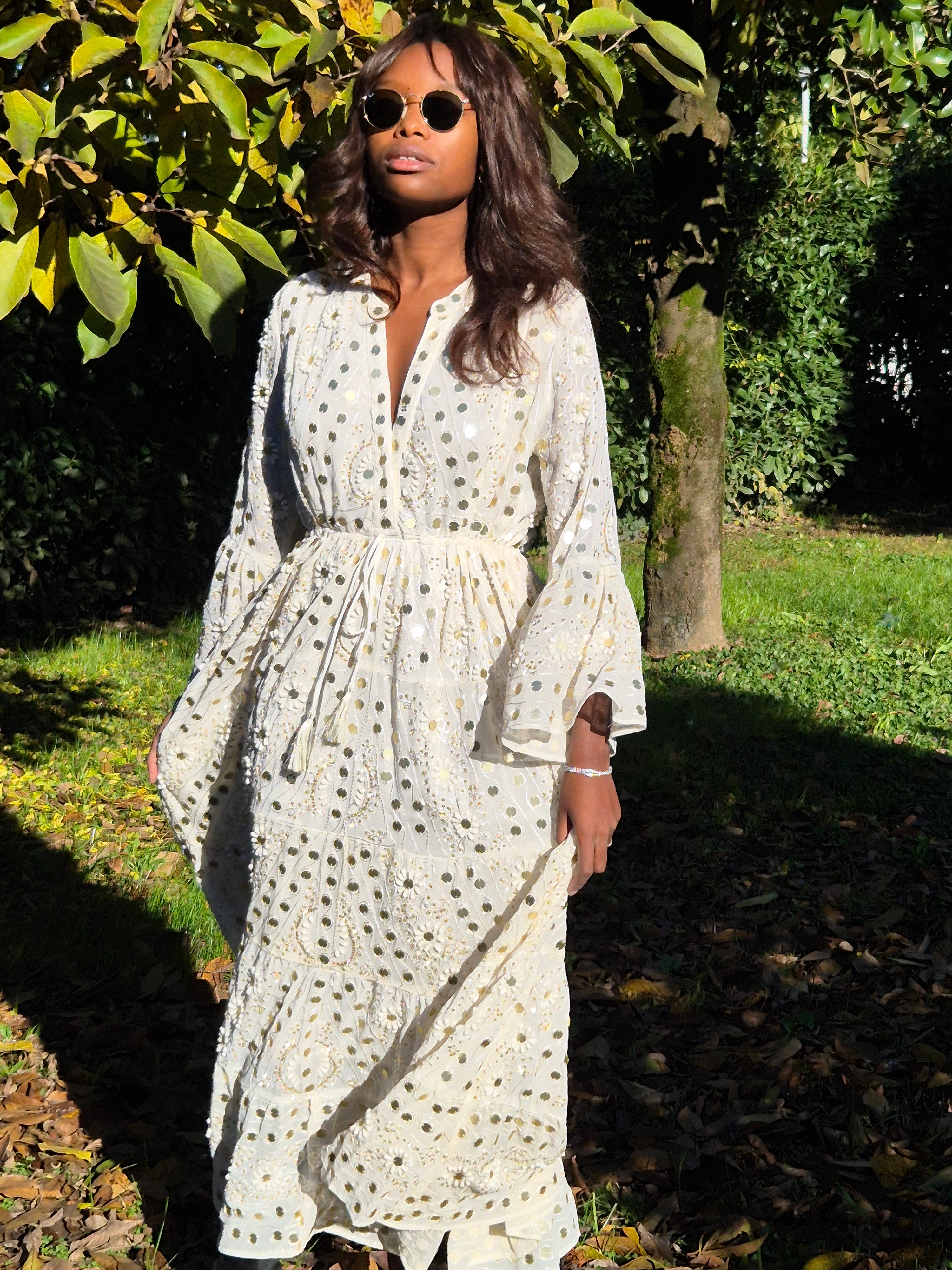 NURIA LONG DRESS WHITE
